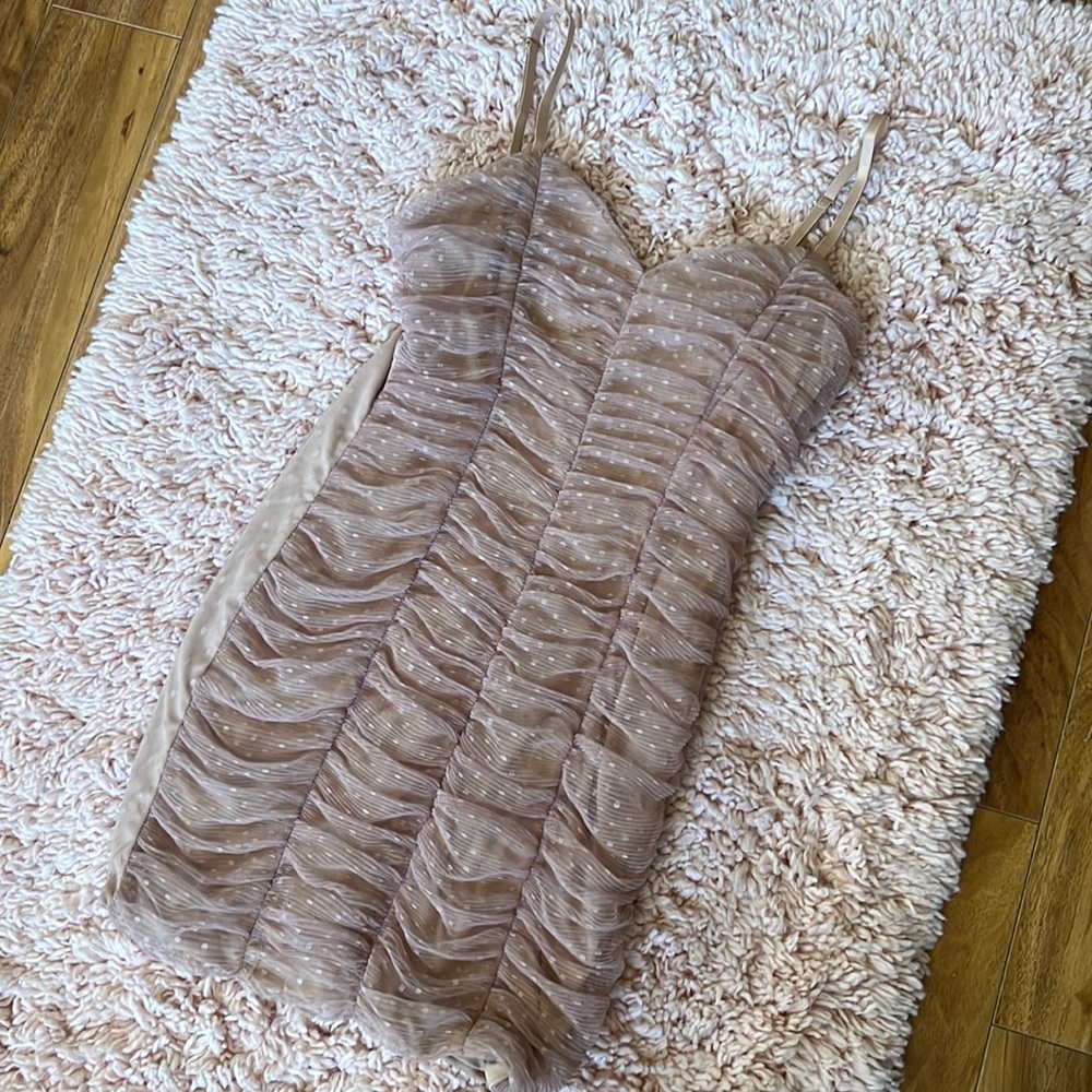 NWT Copper Closet Haute Monde Tan Dress Size Large